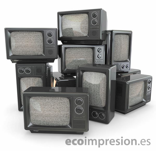 Televisores publicidad apilados Televisores publicidad apilados